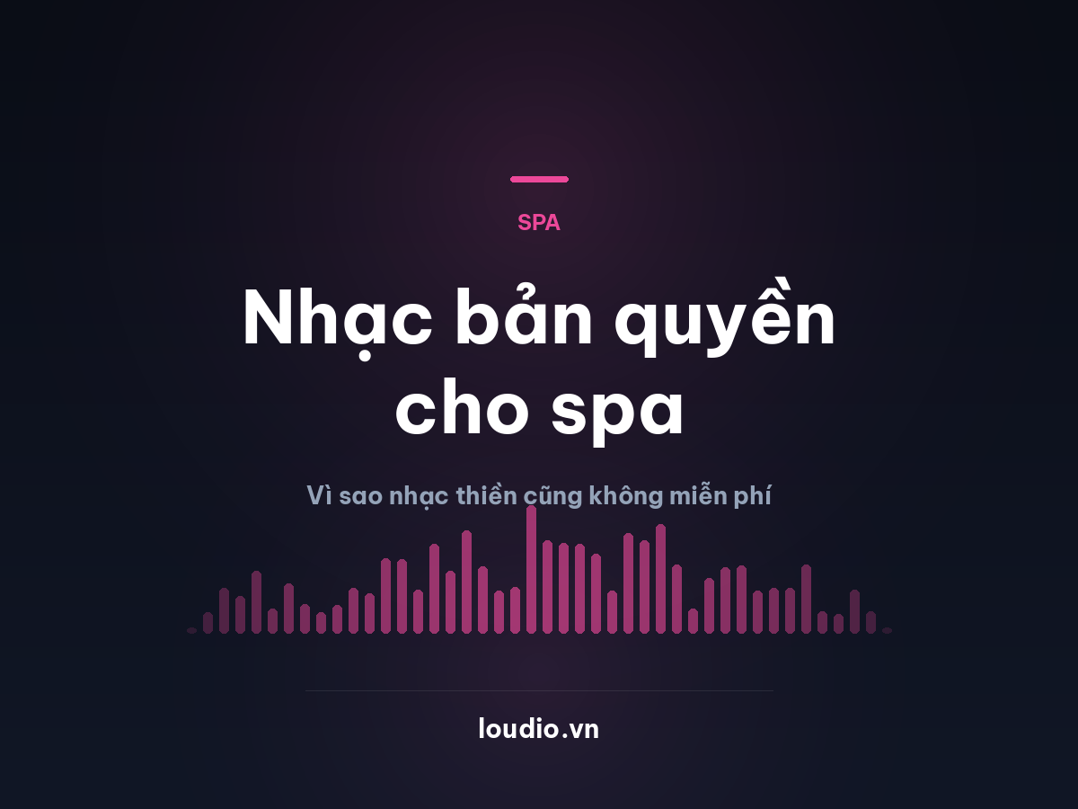 Nhạc bản quyền cho spa: vì sao nhạc thiền cũng không miễn phí
