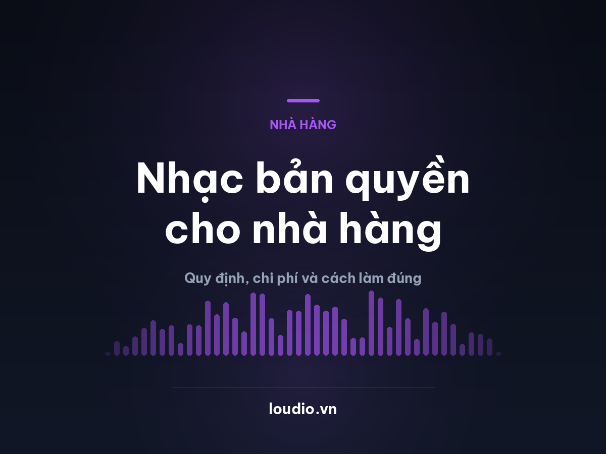 Nhạc bản quyền cho nhà hàng: quy định, chi phí và cách làm đúng